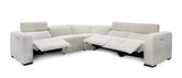 Divani Casa Beck Contemporary White Fabric Sectional Sofa With 3 Recliners Model VGKK-KM338H-W